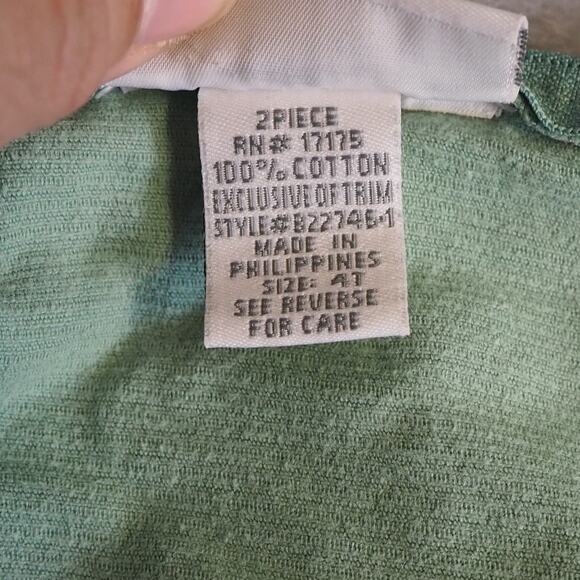 Vintage Bonnie Jean Corduroy Dress Toddler Girl Jumper 4T Heart‎ Embroidery Y2K - Picture 8 of 13